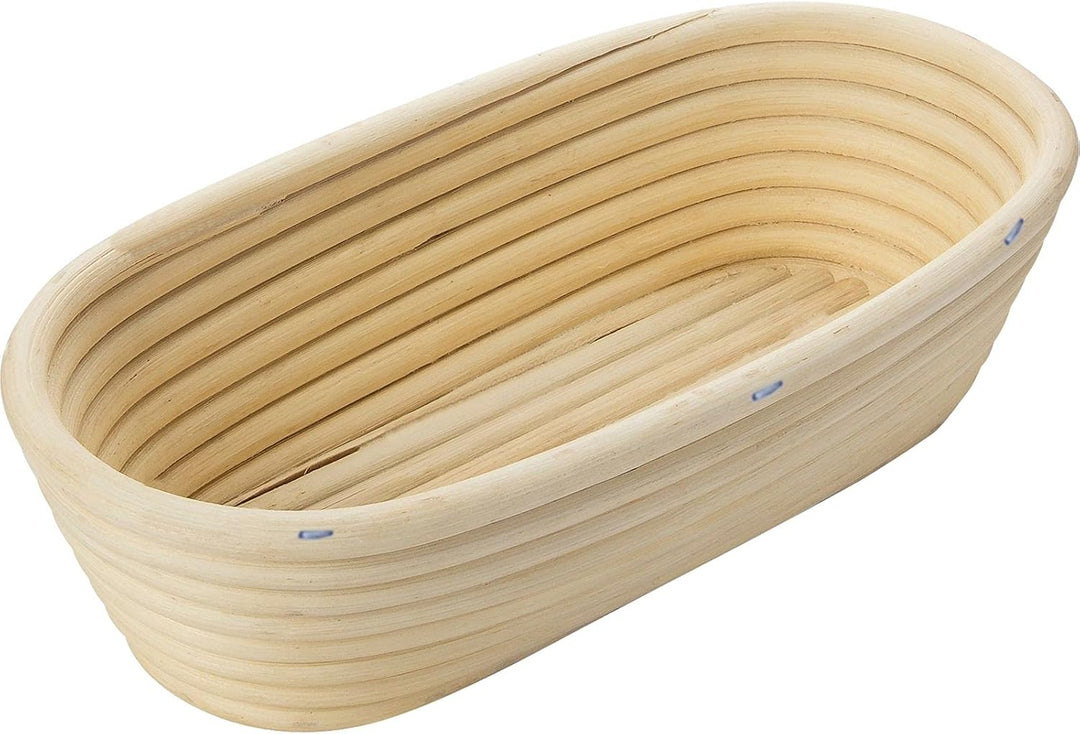 Westmark Gärköbchen-Set, 2tlg., Gärkörbchen oval + Bezug, Peddigrohr/Baumwolle, Hellbeige/Beige, 320