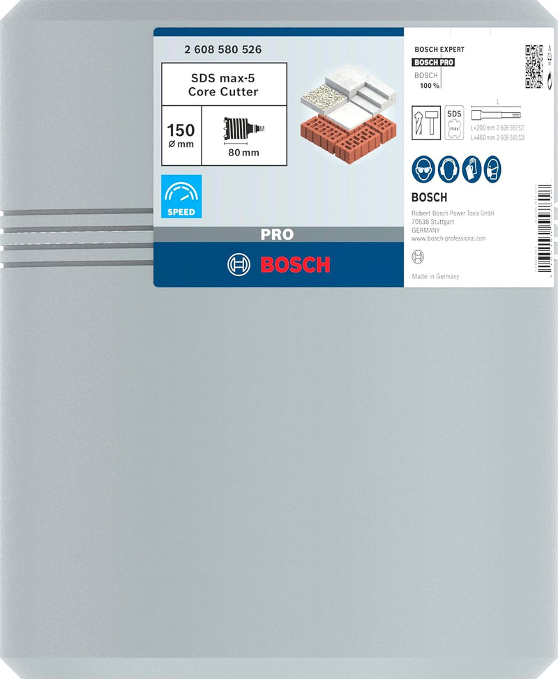 Bosch Accessories Bosch Professional Hohl-Bohrkrone SDS-max-9 Core Cutter zweiteilig mit Gewinde (Ø