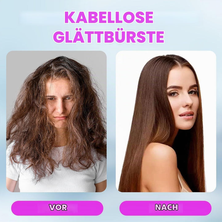 Elektrische Haarbürste Elektrisch, Föhnbürste für Kurzes Haar mit Led Anzeige Und 3 Temperatureinste