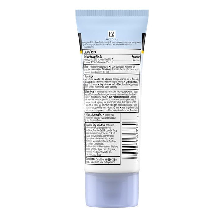 2x Neutrogena Ultra Sheer Sunblock SPF 30 (Sonnenschutz Lotion, wasserfest) aus USA
