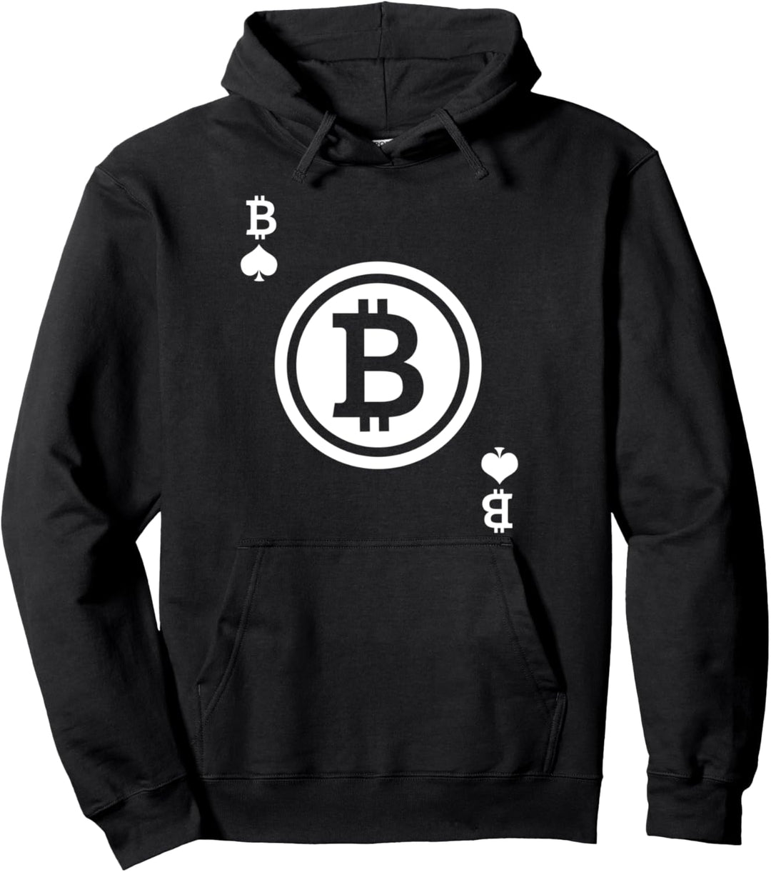 Spielkarte Bitcoin BTC Krypto Währung Blockchain Geschenk Pullover Hoodie