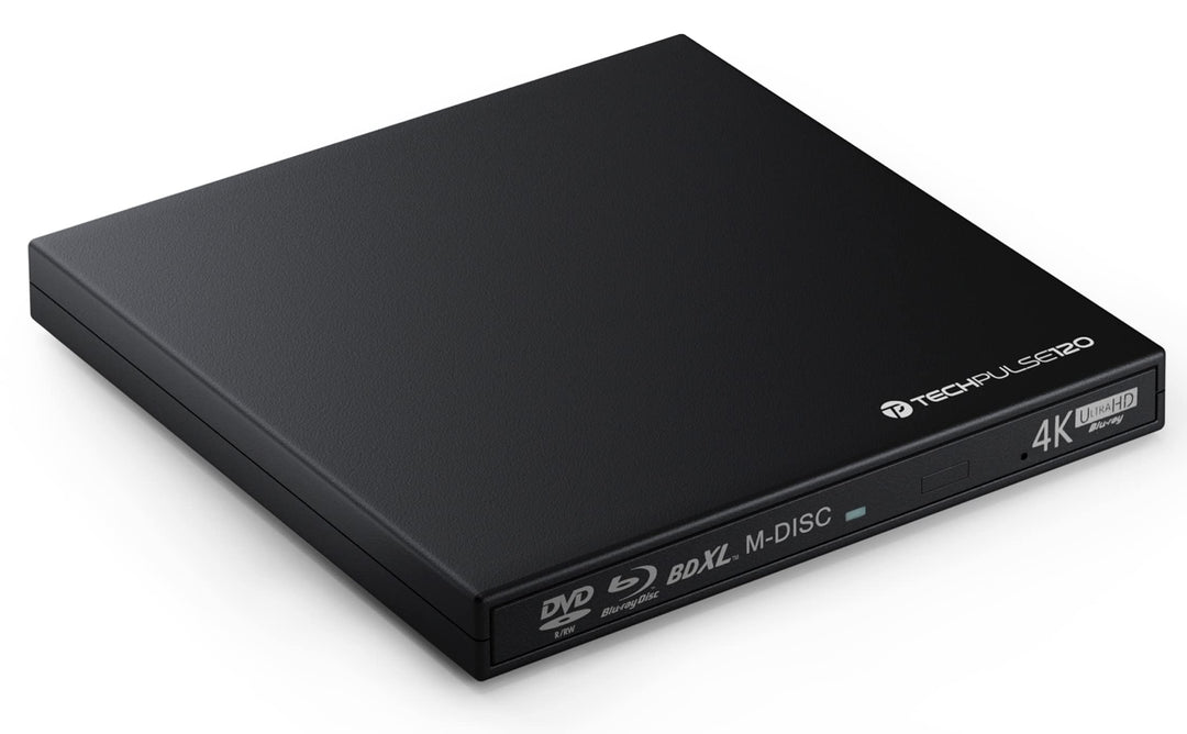 techPulse120 portables USB 3.0 4K UHD 3D M-Disc BDXL HDR10 Laufwerk Blu-ray Brenner Burner Superdriv