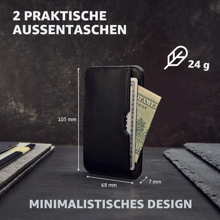 Vaultskin CHELSEA Ultra-Slim Leder-Geldbörse für die Vordertasche - RFID-Blockierung für Männer mit