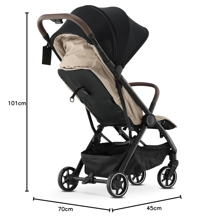 Deryan Air Reisebuggy - Leicht & kompakt - Handgepäckgrösse, faltbarer Reise-Kinderwagen mit Liegefu
