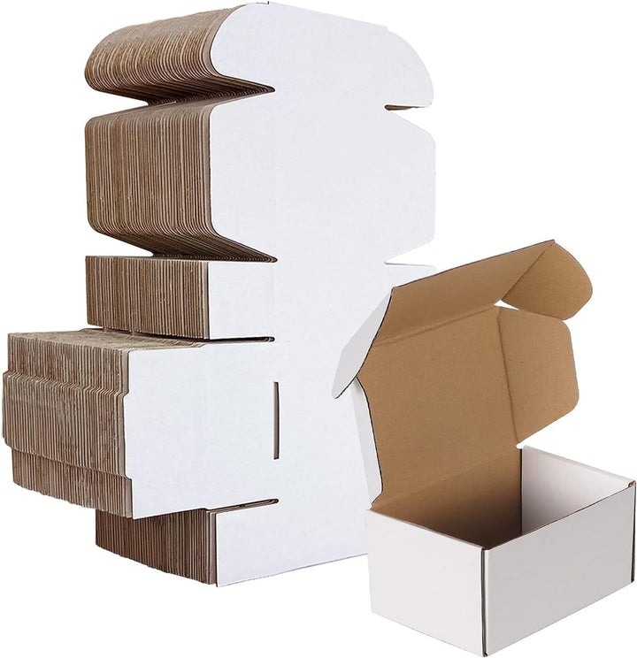HORLIMER 50 Stück Versandkartons Kleine Kartons Boxen, Faltkarton Verpackungskartons für Warensendun
