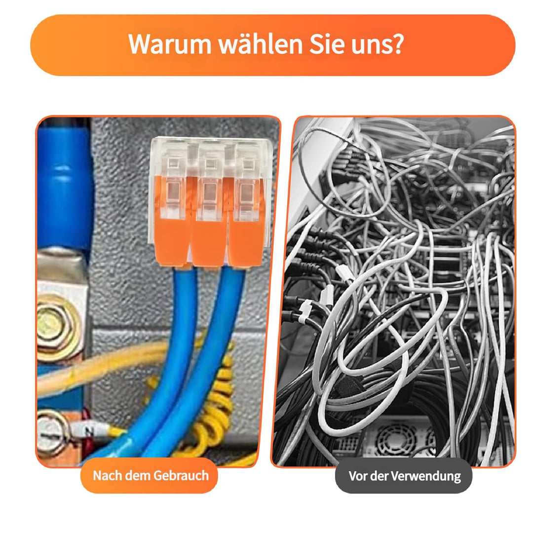 Kabelverbinder Kabelklemmen Elektro, 60 Stück Kabelverbinder 2-3-5 Leiter, Verbindungsklemmen Klemme