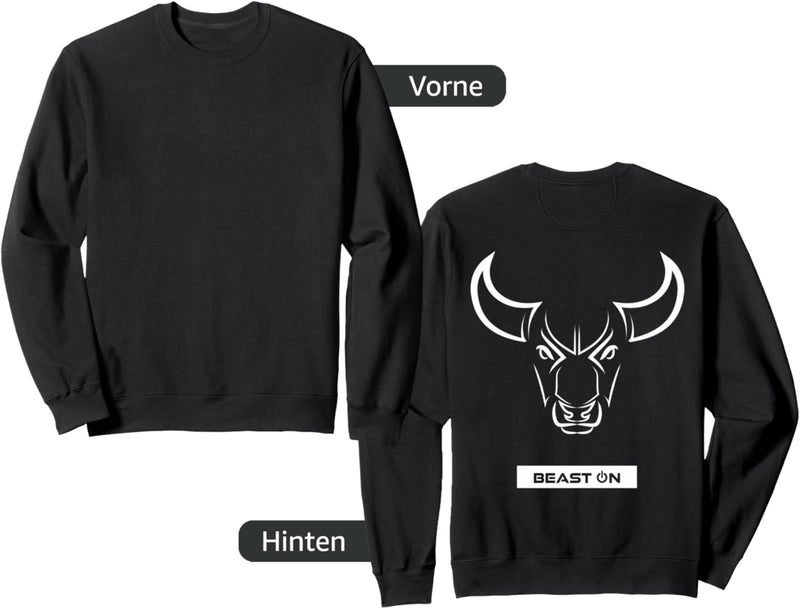 Bullkopf-Rückendruck, für Fitnessstudio, Workout, Fitness, Bodybuilding Sweatshirt