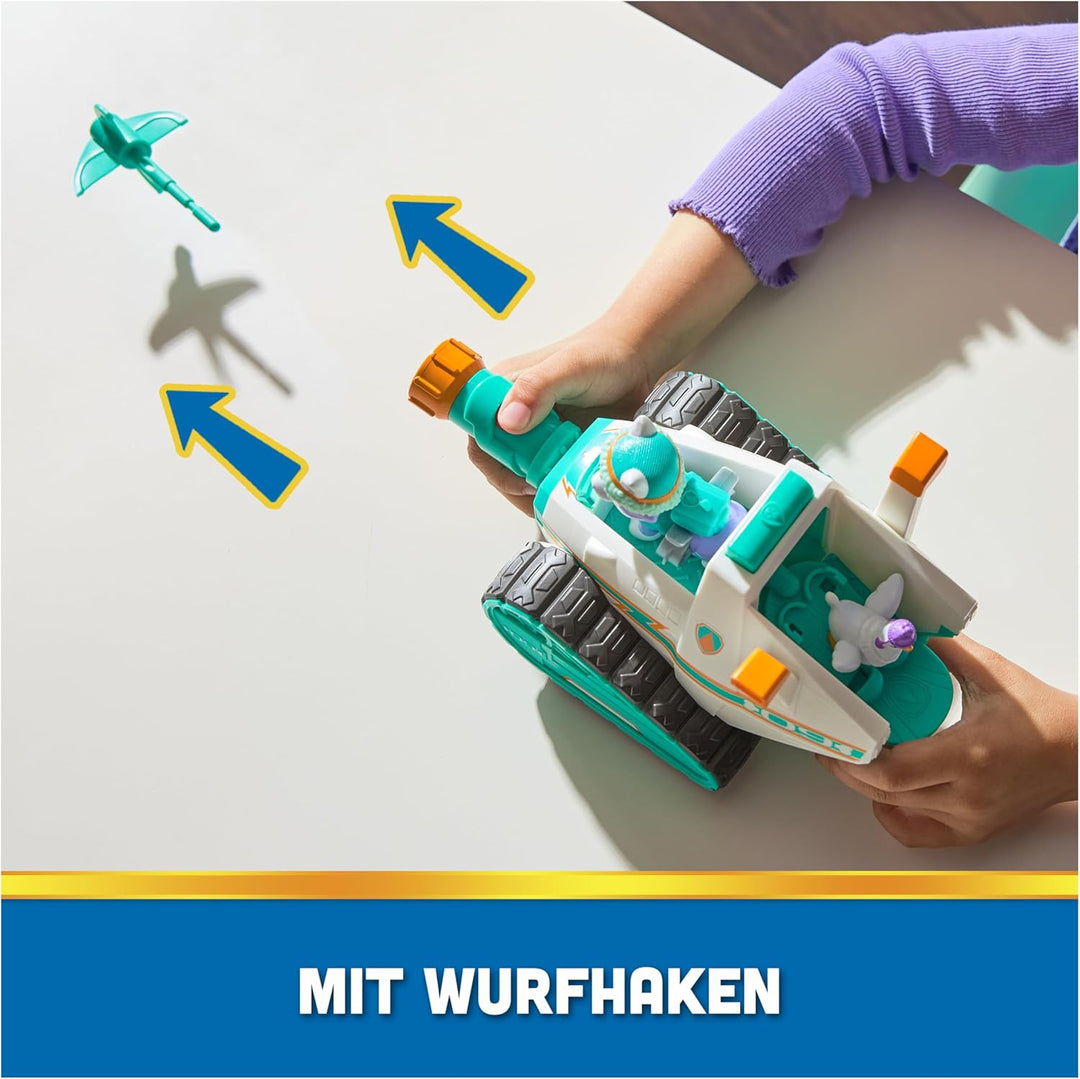 PAW Patrol – Schneemobil mit Everest-Figur, Snowboard und Henrietta-Figur (Deluxe Fahrzeug), Spielze