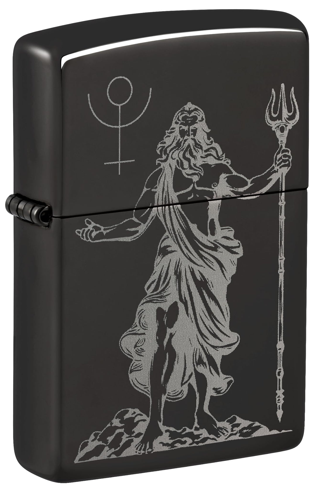 Zippo Sturmfeuerzeug - God Pluto, High Polish Black, Photo Image - Nachfüllbar - Wiederverwendbar -