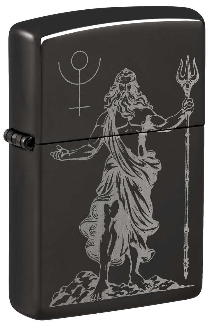 Zippo Sturmfeuerzeug - God Pluto, High Polish Black, Photo Image - Nachfüllbar - Wiederverwendbar -