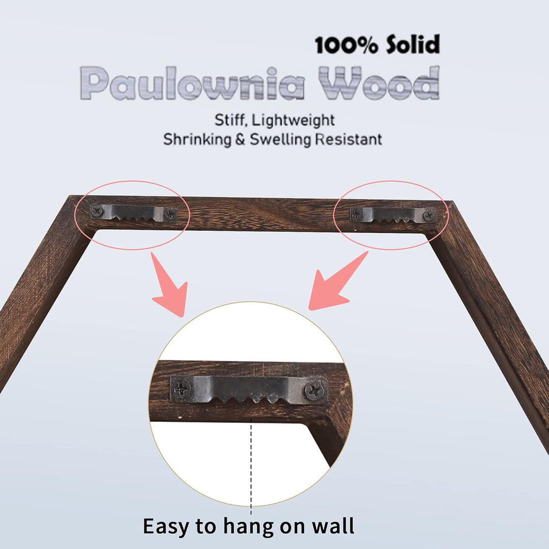 WONFUlity Grosse sechseckige schwebende Regale, Wandmontage, Holz, Bauernhaus, Aufbewahrung, Wabenwa
