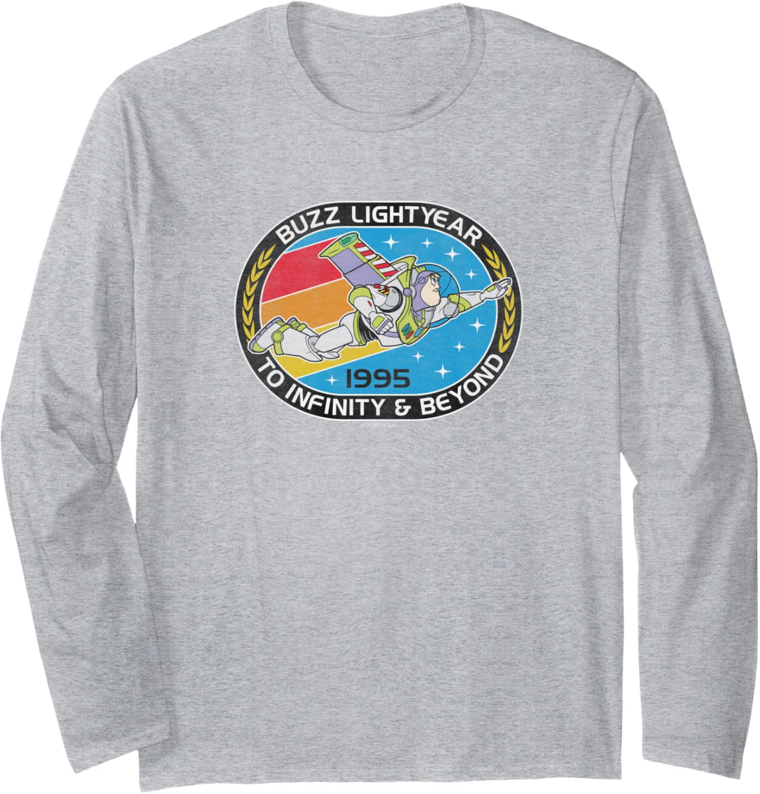 Disney Pixar Toy Story Buzz Lightyear To Infinity Badge Langarmshirt