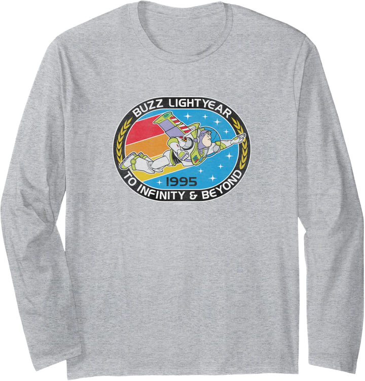Disney Pixar Toy Story Buzz Lightyear To Infinity Badge Langarmshirt