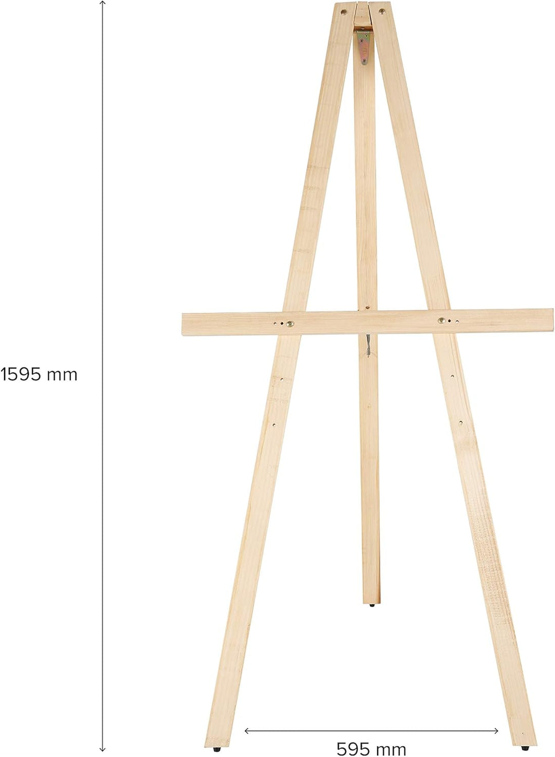 Holz-Staffelei Basic aus Kiefernholz 159 cm Gesamthöhe Künstler Staffelei höhenverstellbar
