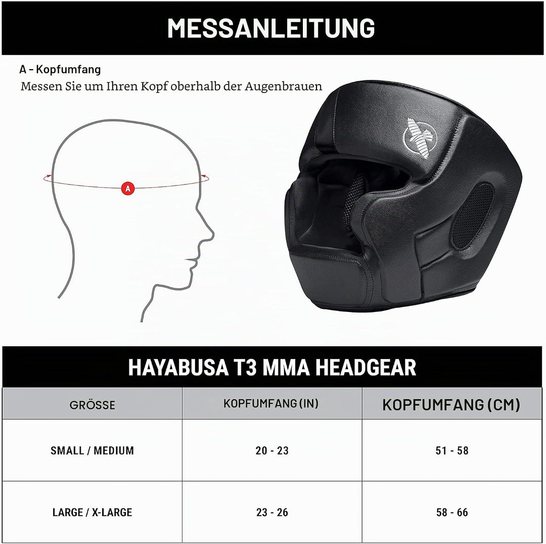 Hayabusa T3 MMA Kopfbedeckung L Schwarz, L Schwarz