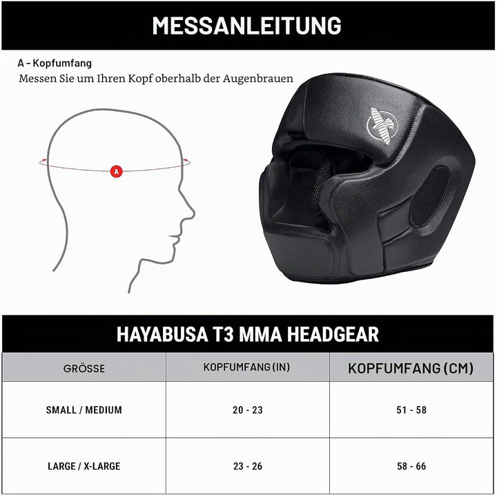 Hayabusa T3 MMA Kopfbedeckung L Schwarz, L Schwarz