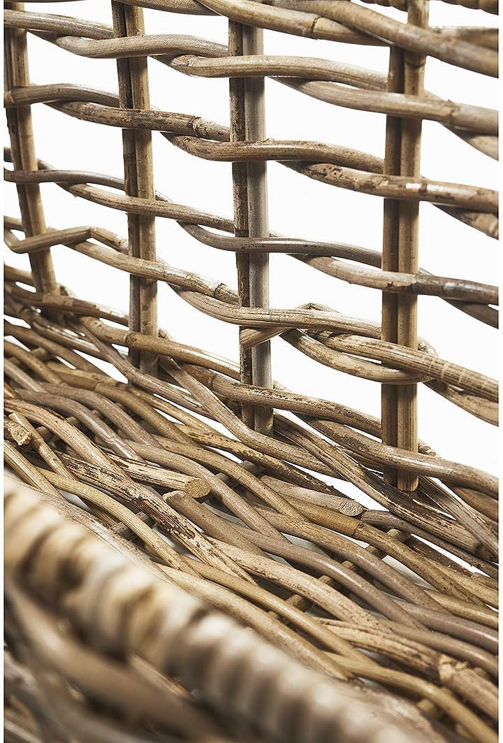 Kobolo Balkonkasten stabil und robust - Rattan - licht geflochten - 50x18x20 cm