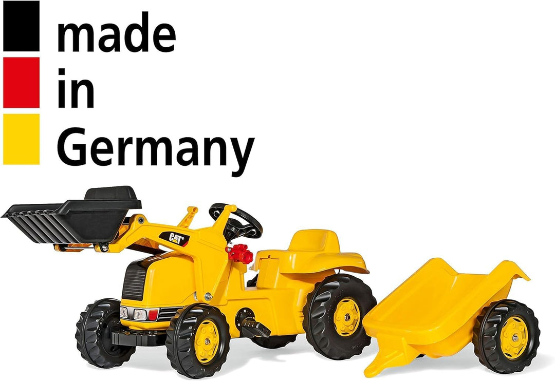 Rolly Toys rollyKid CAT Trettraktor mit Anhänger (für Kinder von 2,5 bis 5 Jahren, Heckkupplung) 023