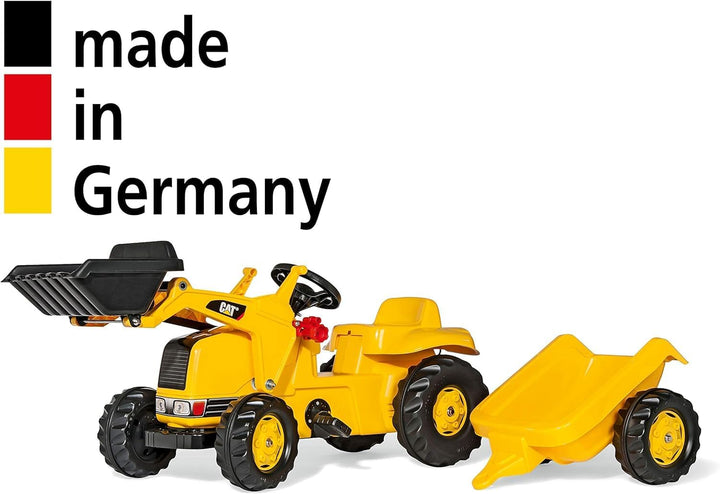 Rolly Toys rollyKid CAT Trettraktor mit Anhänger (für Kinder von 2,5 bis 5 Jahren, Heckkupplung) 023