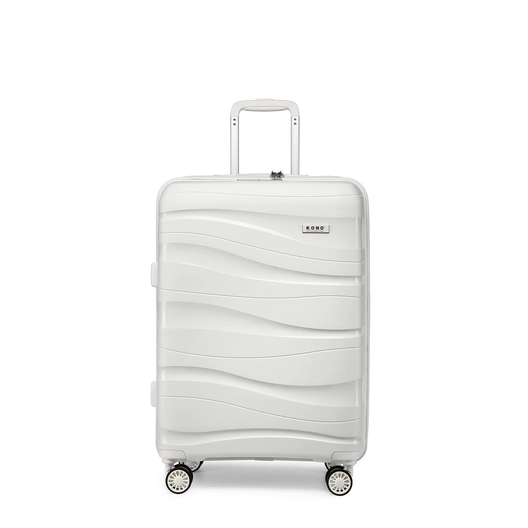 KONO Koffer Trolley Reisekoffer Mittelgross Leicht Hartschalenkoffer mit TSA Schloss Zwillingsrollen