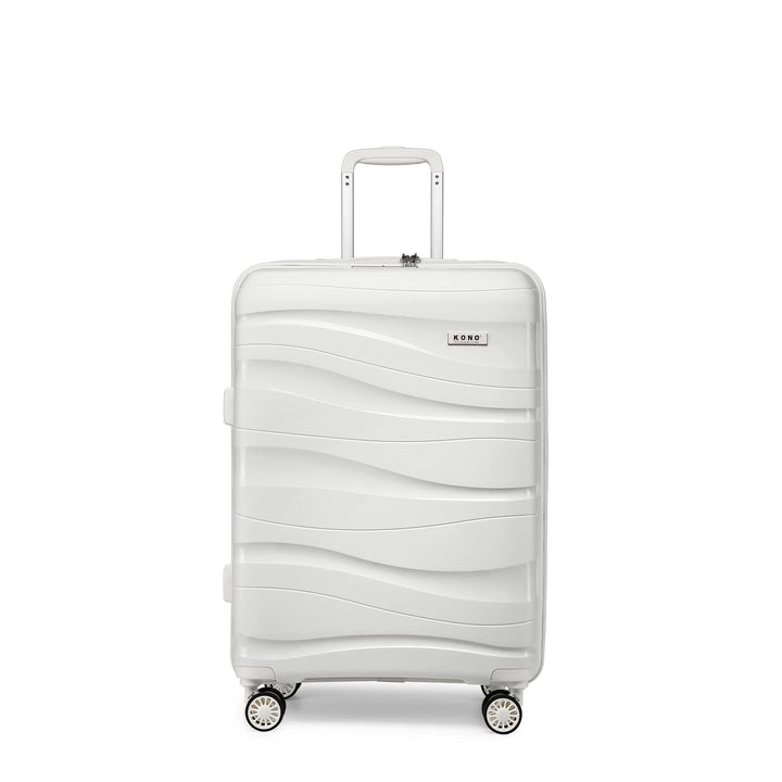 KONO Koffer Trolley Reisekoffer Mittelgross Leicht Hartschalenkoffer mit TSA Schloss Zwillingsrollen