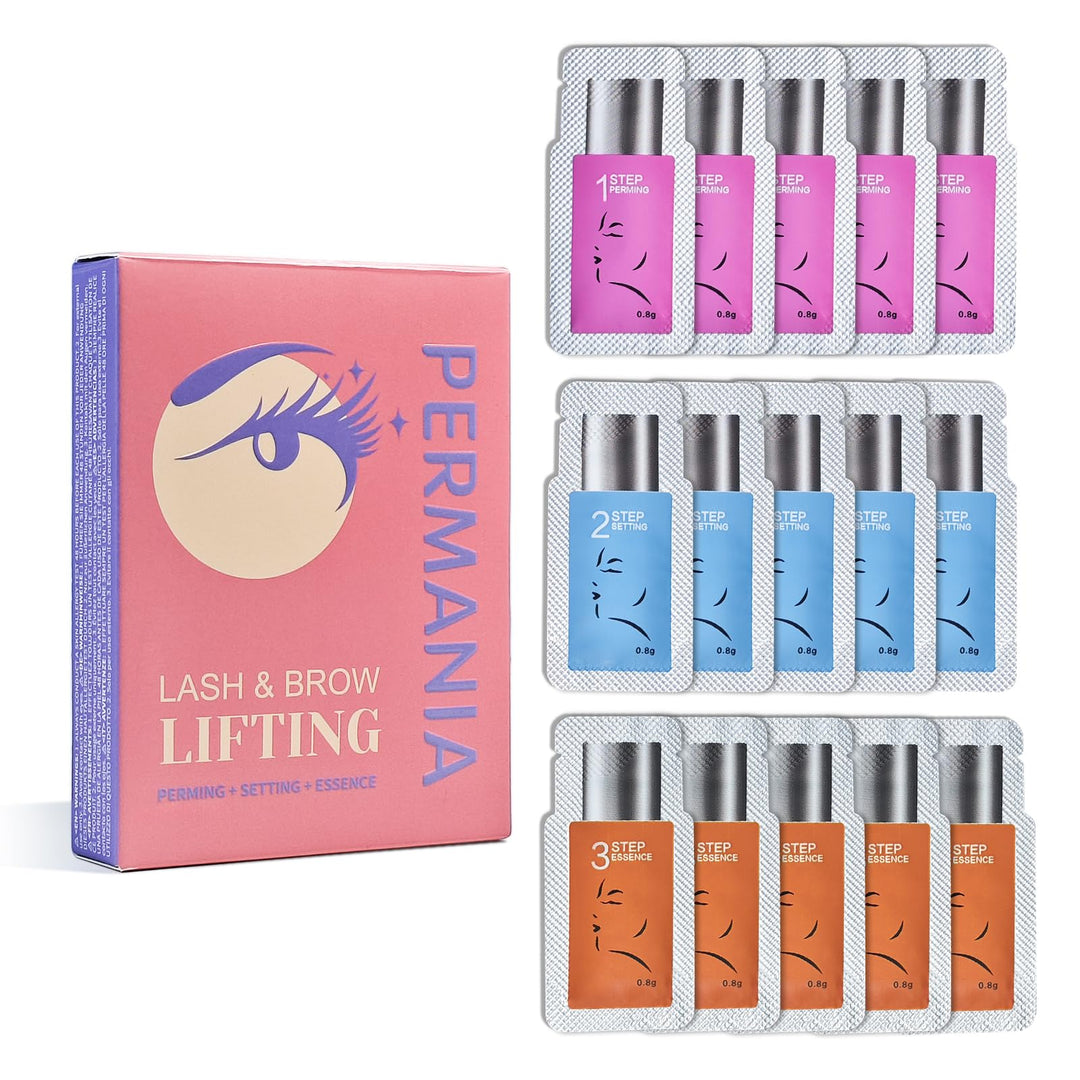 PERMANIA Wimpernlifting Set, Lash Lifting Set, Einzeln Verpackt Wimpern & Augenbrauen Lifting, Verwe