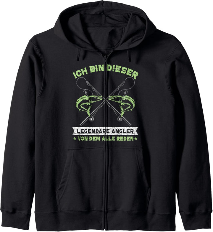 Angel Spruch Ich Bin Dieser Legendäre Angler Kapuzenjacke
