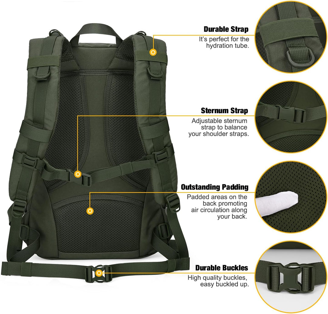Mardingtop 15L/25L Rucksack Herren Militär Rucksäcke Wanderrucksack für Taktischer Fahrrad Wandern S