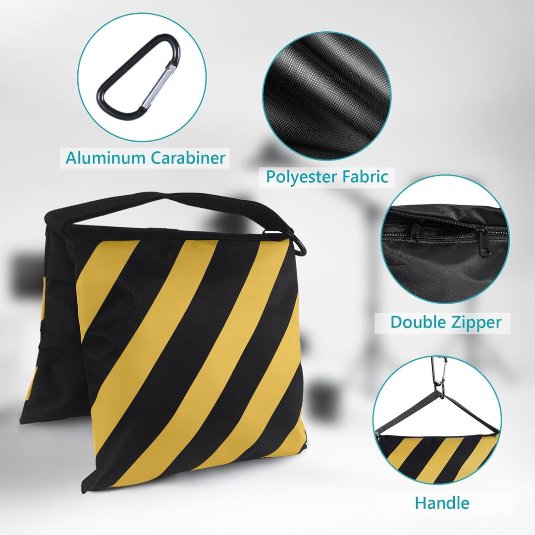 ABCCANOPY Sandsack Satteltasche Fotografie Gewicht Taschen für Video Ständer, 4 Packungen (gelb), Ge