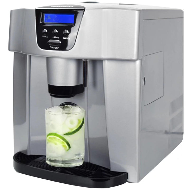 Syntrox Eiswürfelmaschine Gipua (Eiswasserfunktion + Display + Spender), Schneller Eiswürfelprozess,