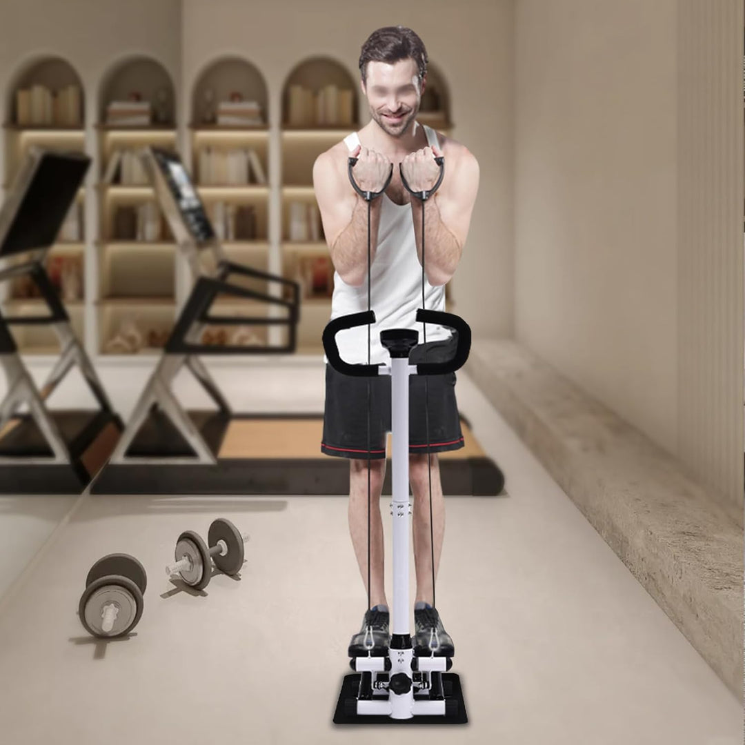 Up-Down Stepper mit Lenker-Swing und Widerstandsbänder - Trainingseinheit, Tragfähigkeit 150kg für Z