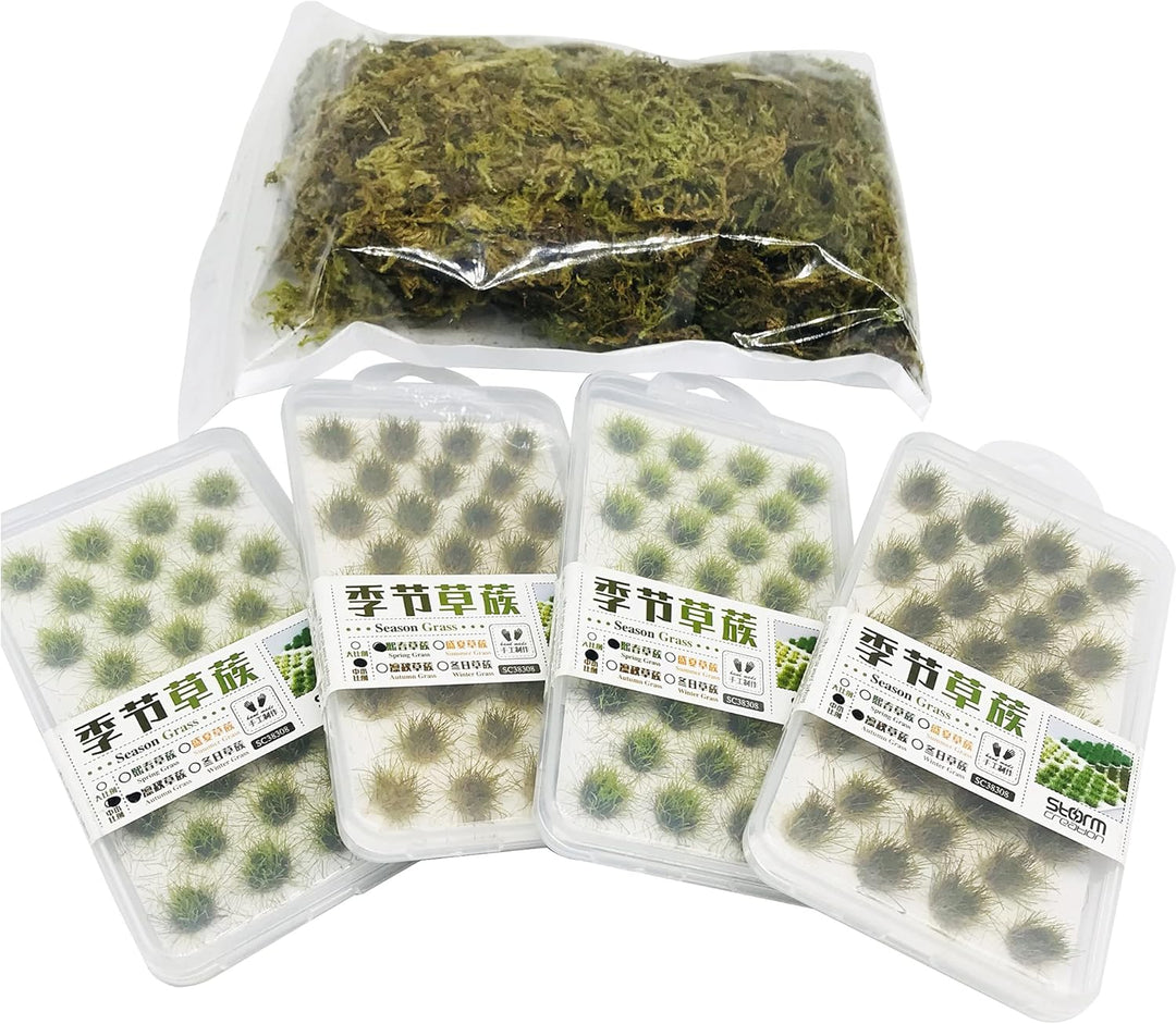 Cayway 128 Stück Static Grass Tuft Selbstklebende Statische Grass Statisches Grasbüschel, Gefälschte