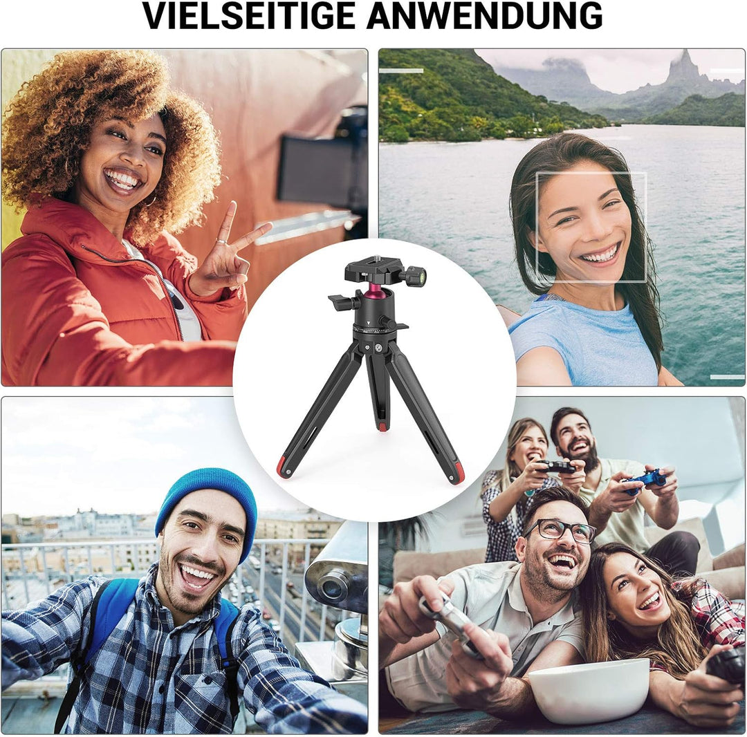 SMALLRIG Kamerastativ Leichtes Mini-Reisestativ aus Aluminium mit 1/4 Schraubbefestigung stativ für