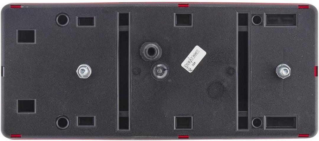 HELLA - Heckleuchte - Glühlampe - 12V - Anbau - Lichtscheibenfarbe: rot/gelb - Stecker: Flachstecker
