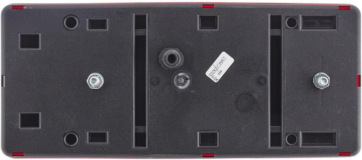 HELLA - Heckleuchte - Glühlampe - 12V - Anbau - Lichtscheibenfarbe: rot/gelb - Stecker: Flachstecker