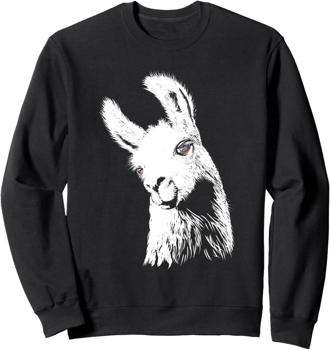 Cute Llama handgezeichnete Skizze künstlerisch Sweatshirt