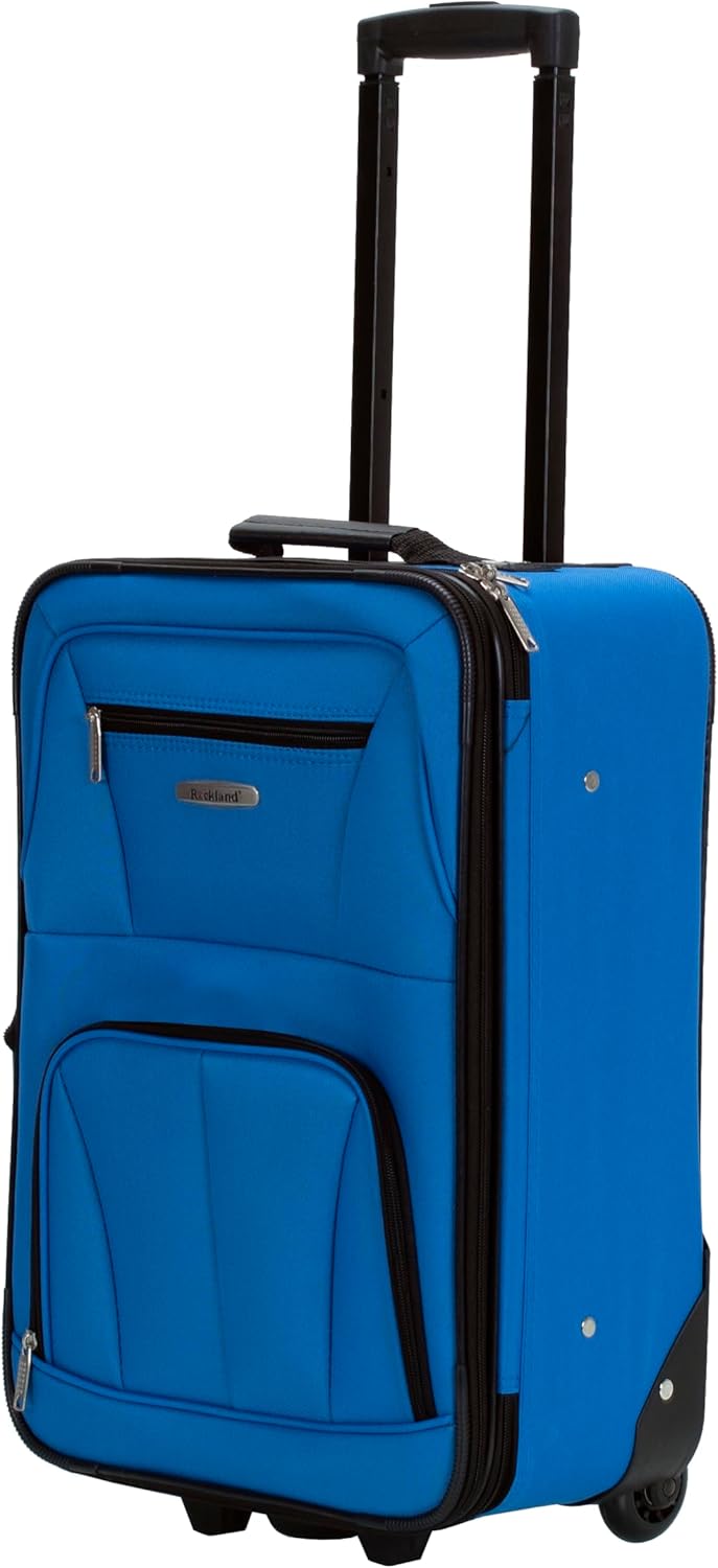 Rockland Fashion Softside Gepäck-Set, aufrecht stehend, Blau, 2-Piece Set (14/19), Fashion Softside