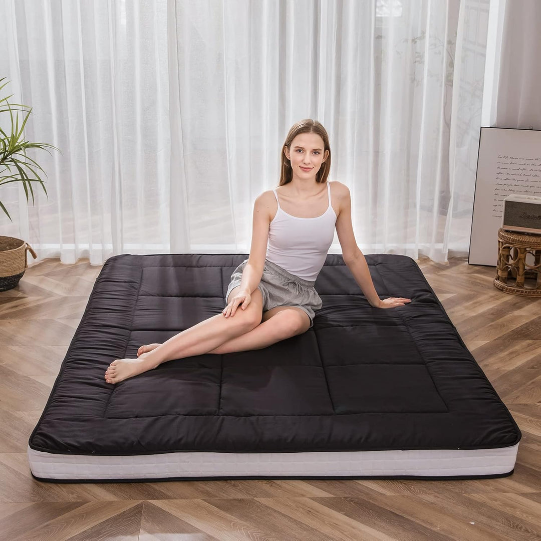MAXYOYO Futon Matratze, Gepolsterte Japanische Bodenmatratze Gesteppte Bett Matratzenauflage, Extra