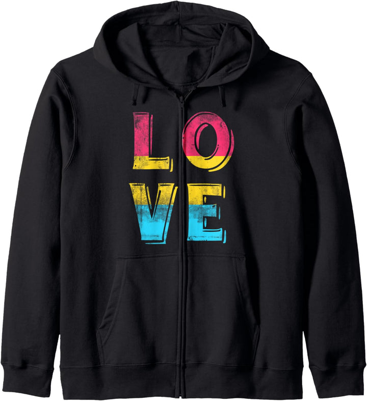 Queer Pan Pride Liebe LGBTQ Geschenk Pansexuell Kapuzenjacke