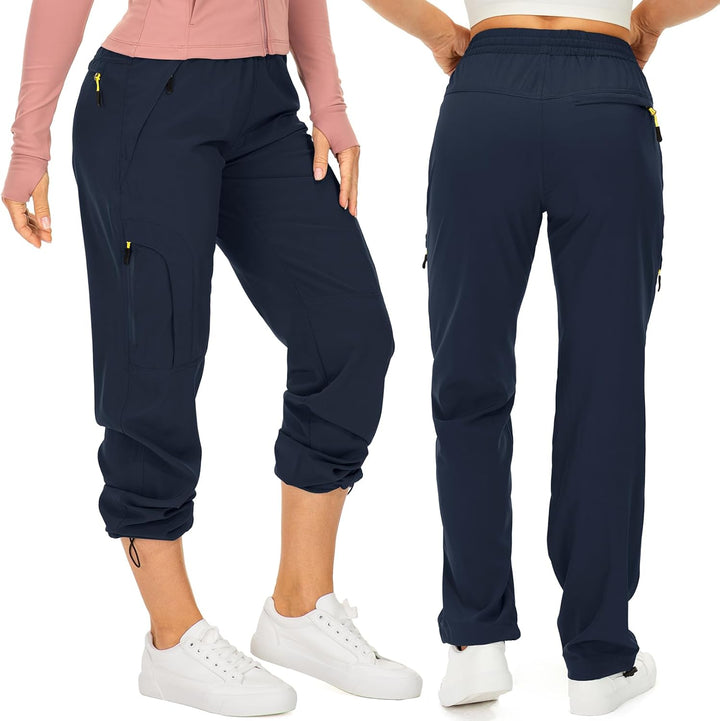 yeyity Wanderhose Damen Leichter Quick Dry Outdoorhose Atmungsaktiv Cargohose UV-Schutz Trekkinghose