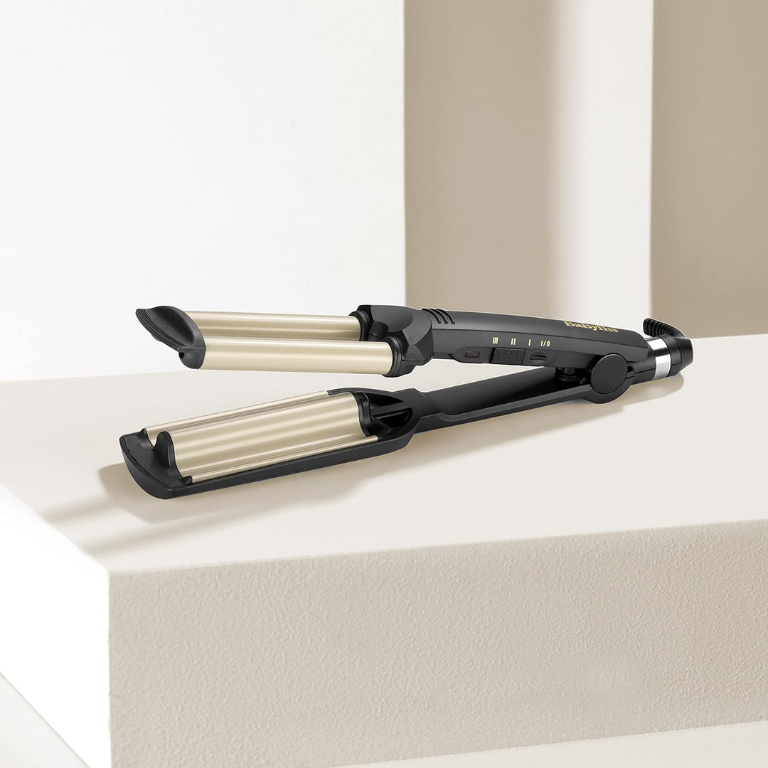 BaByliss Easy Waves Welleneisen, Gold-schwarz, C260E | 1er Pack Beach Waves, Beach Waves