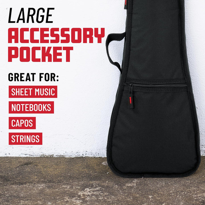 Gator Cases Konzert Ukulele Economy Gigbag, Schwarz (GBE-UKE-CON) Ukulele Konzert, Ukulele Konzert