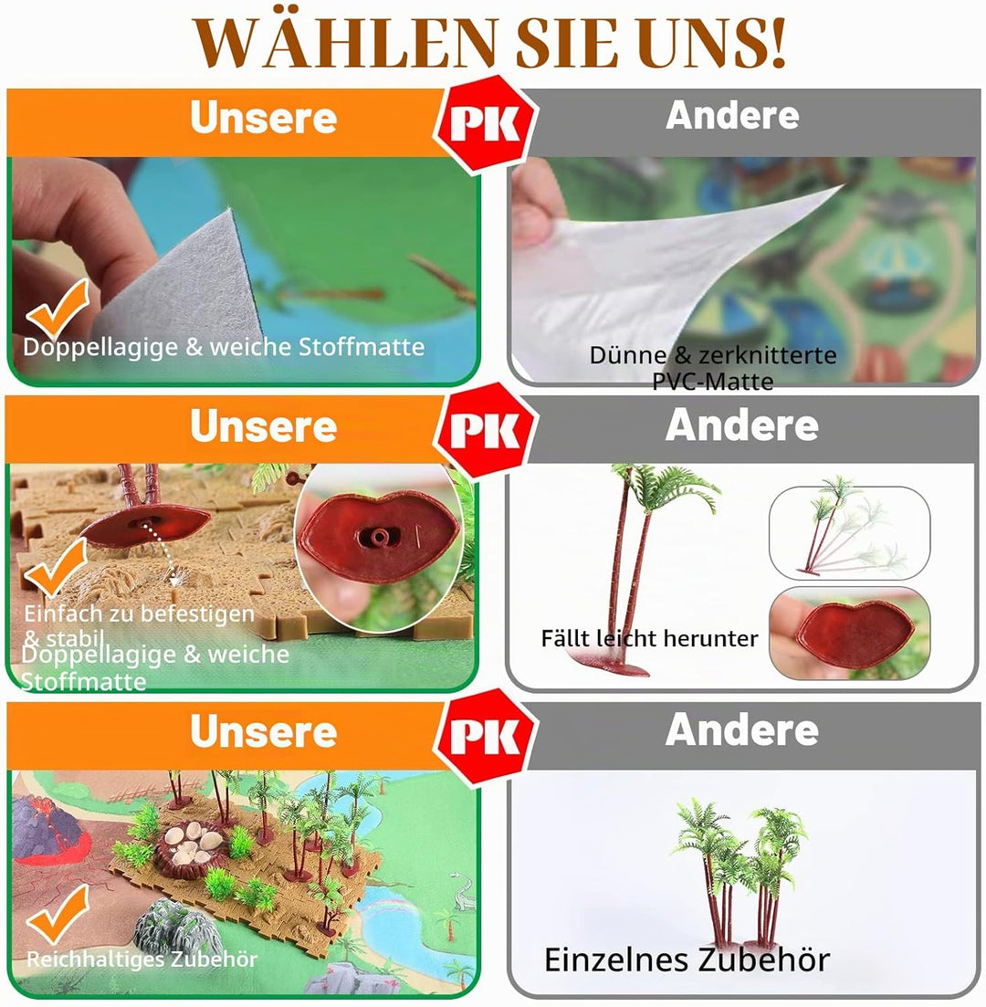 GIUHAT Dinosaurier Spielzeug ab 3 4 Jahre, Kinderspielzeug ab 3-6 Jahre Dinosaurier Figuren Kinder G