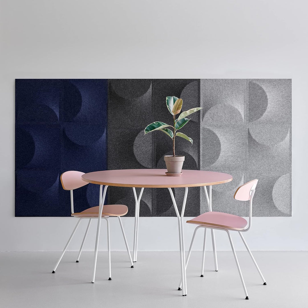 LEVIATAN Akustikplatten 3D | 4 Stück Schallabsorber Schallschutzplatten Akustikpaneele Wand Polyeste
