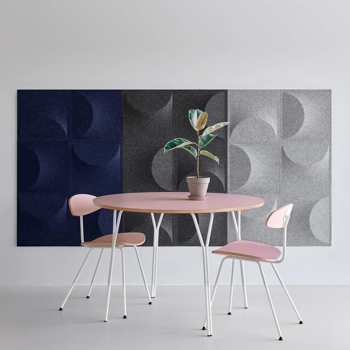 LEVIATAN Akustikplatten 3D | 4 Stück Schallabsorber Schallschutzplatten Akustikpaneele Wand Polyeste
