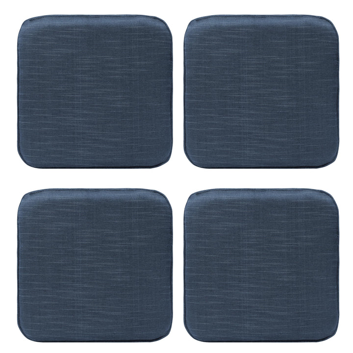 RACE LEAF 4er Set Memory Foam Anti-Rutsch-Stuhlkissen 40,5x40,5 cm, Sitzkissen, wasserfeste Oberfläc