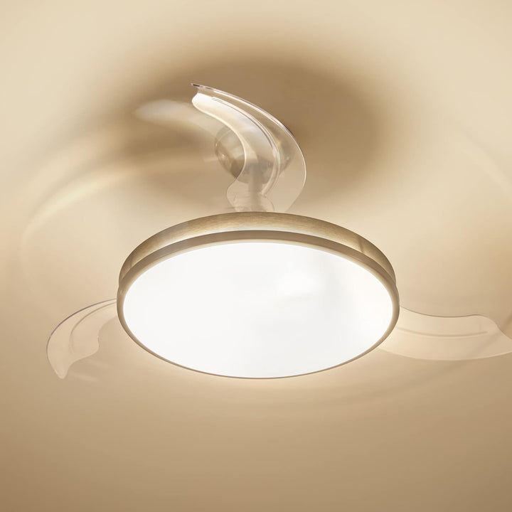 Philips LED Bliss DC-Deckenleuchte Ventilator, 28W, Nickel