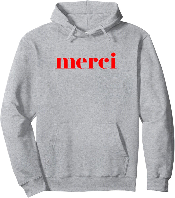 Merci - Cute Italian Pullover Hoodie