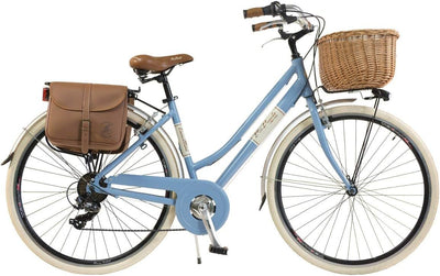 Via Veneto by Canellini Fahrrad Citybike CTB Damen Vintage Retro Via Veneto Aluminium Blau 50, Blau