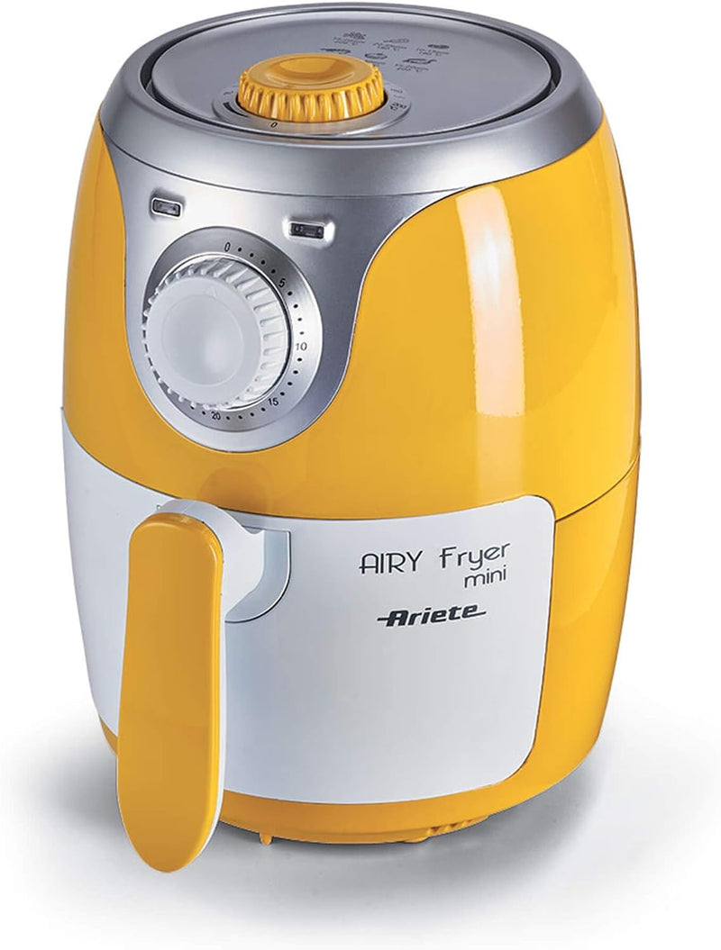 Ariete 4615 Airy Fryer Mini, Heissluftfritteusen, 2L Fassungsvermögen, 1000W, maximale Temperatur 20